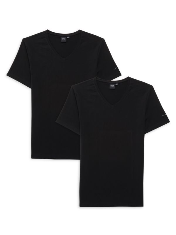 BOSS 2-Pack Short Sleeve V Neck Undershirts